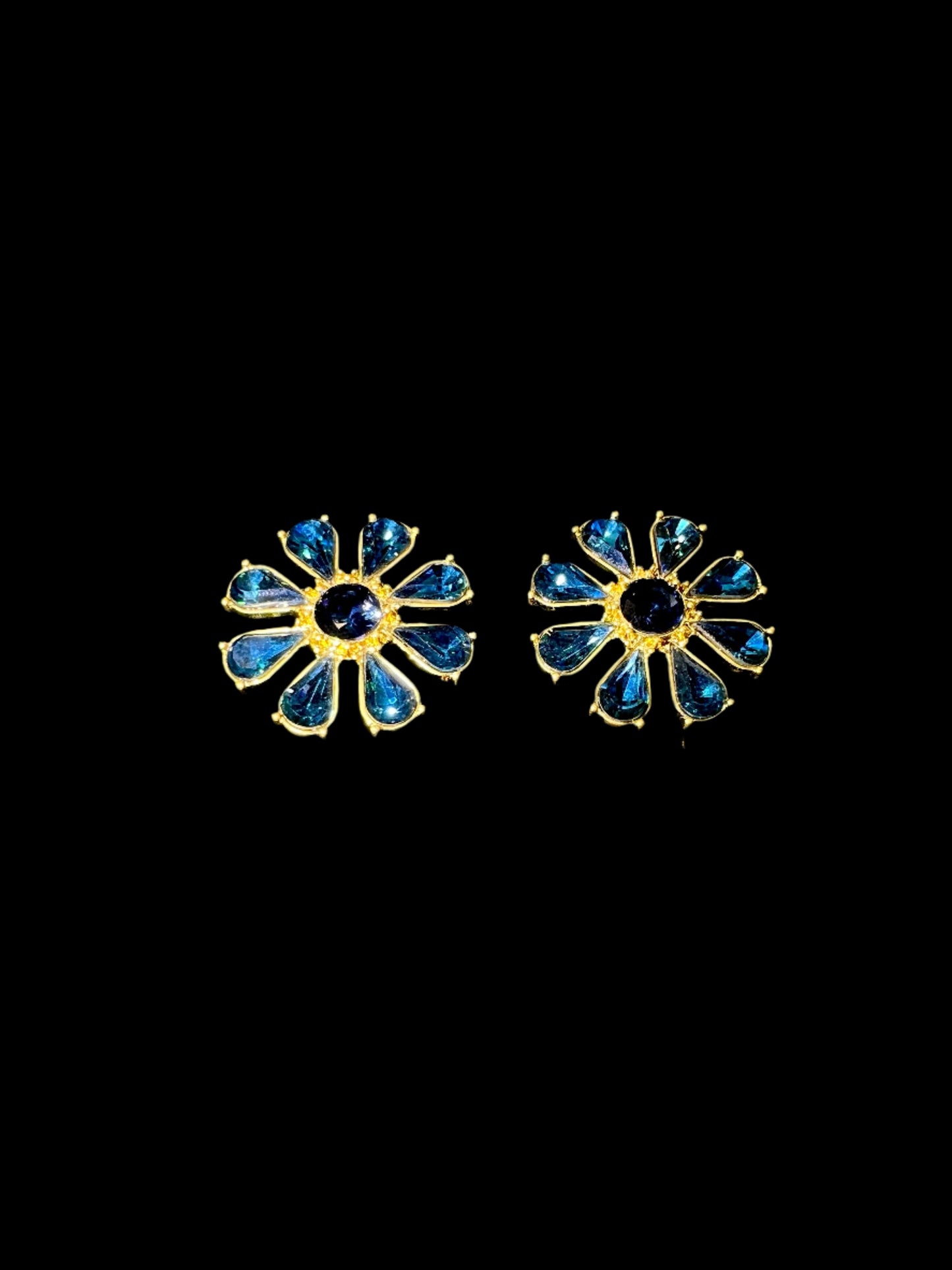 High-Quality Blue Zircon Earrings: Intricate Design